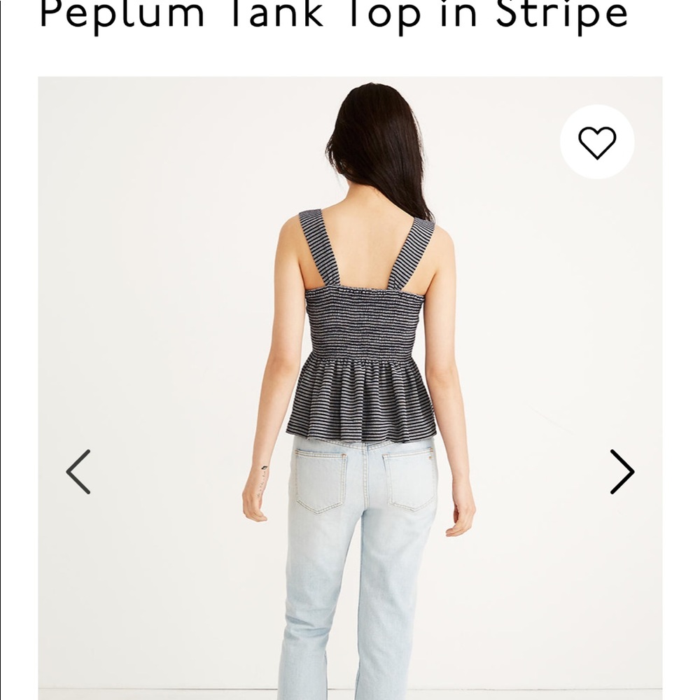 Peplum Tank Top - Madewell Size Small
